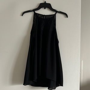 Black Crepe/Lace BCBG Tank Top